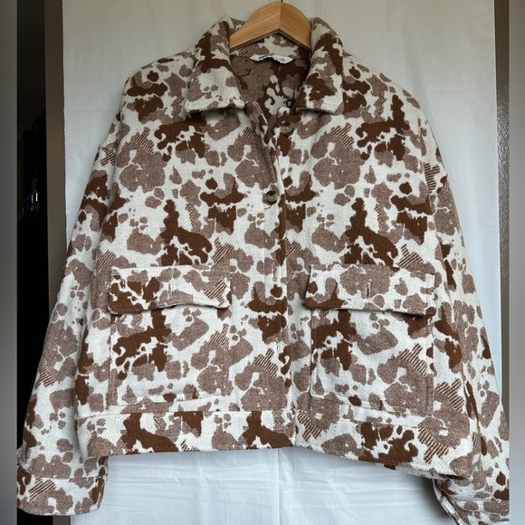 Sonoma Women’s Cropped Shacket, Jacquard, size 2X - Picture 8 of 9